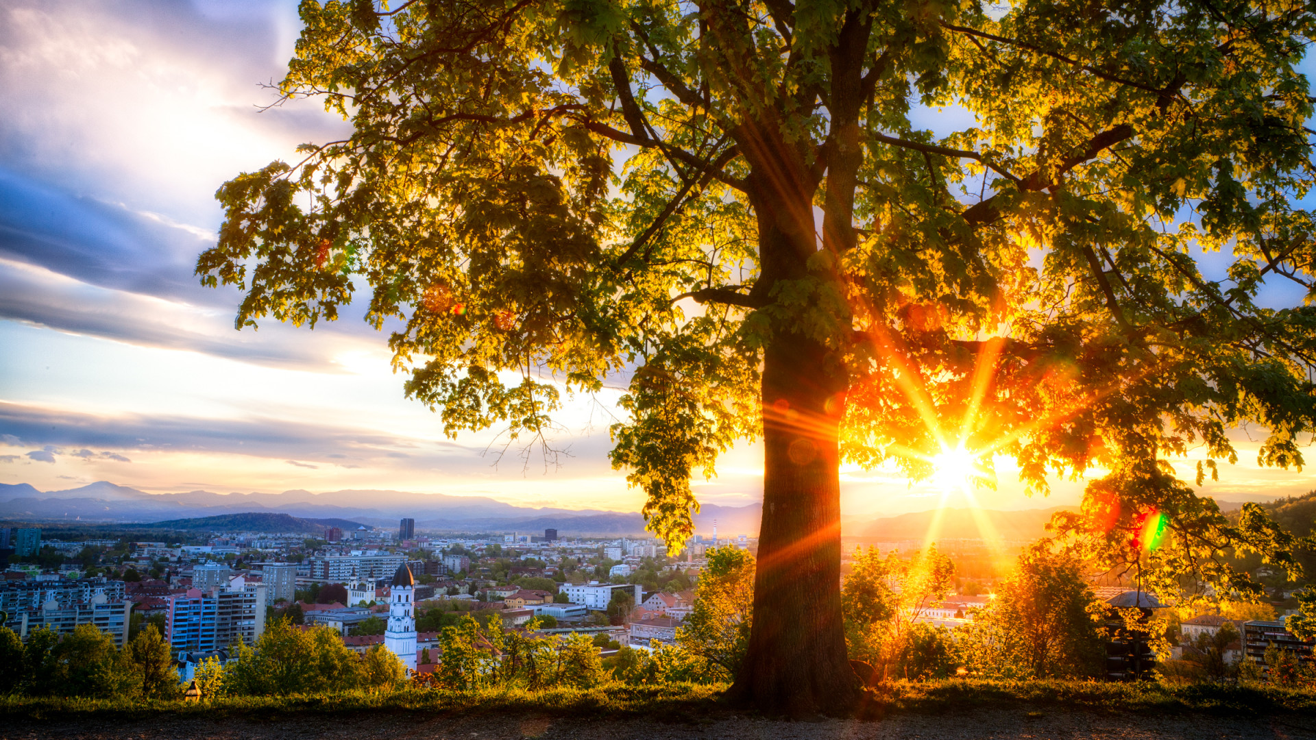 Ljubljana Sunrise - HD Wallpaper 