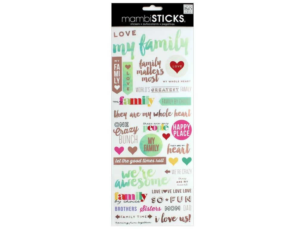 Me&my Big Ideas Sticker Sticks Specialty Love My Family - Heart - HD Wallpaper 