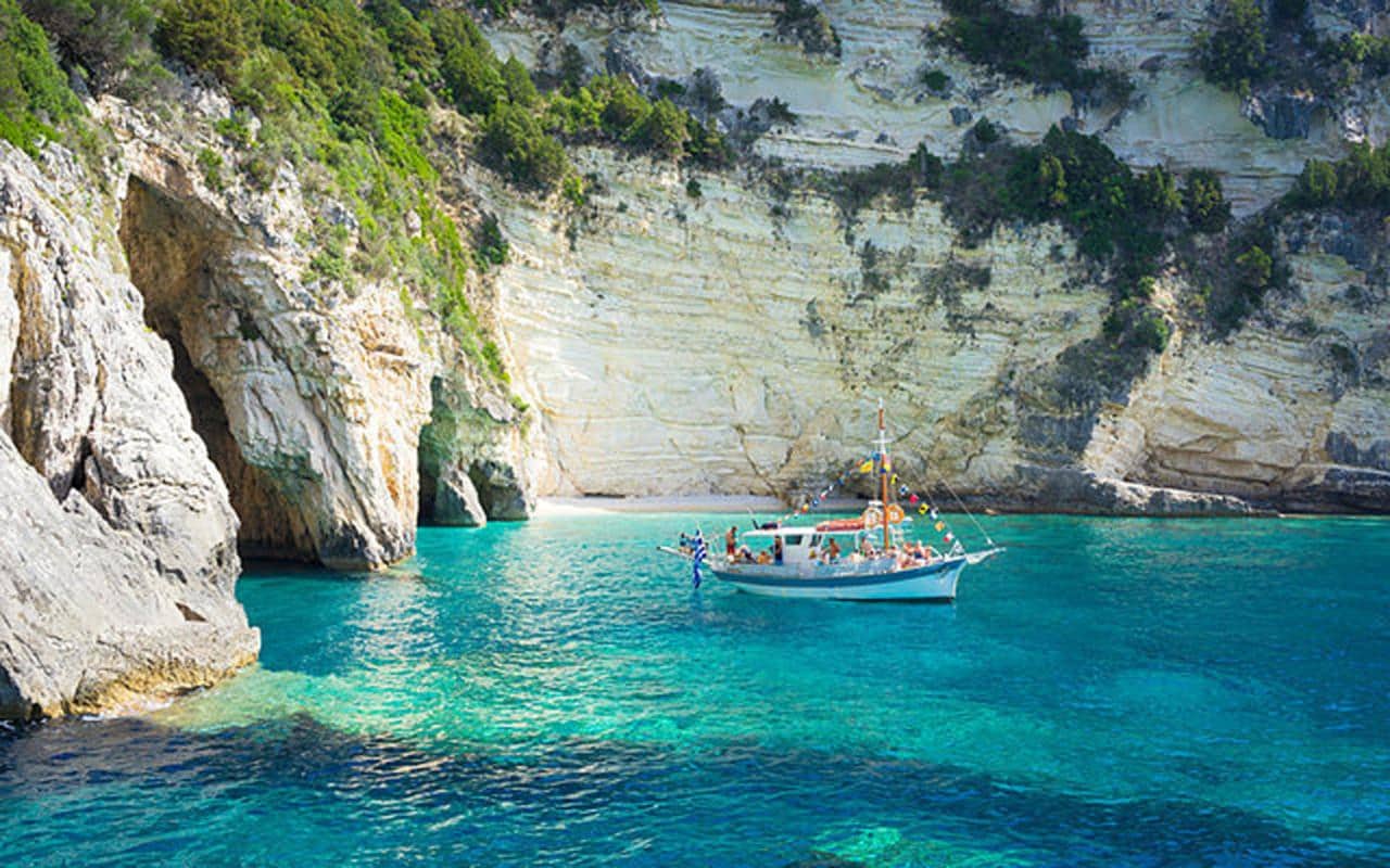 Paxos Antipaxos Blue Caves - HD Wallpaper 
