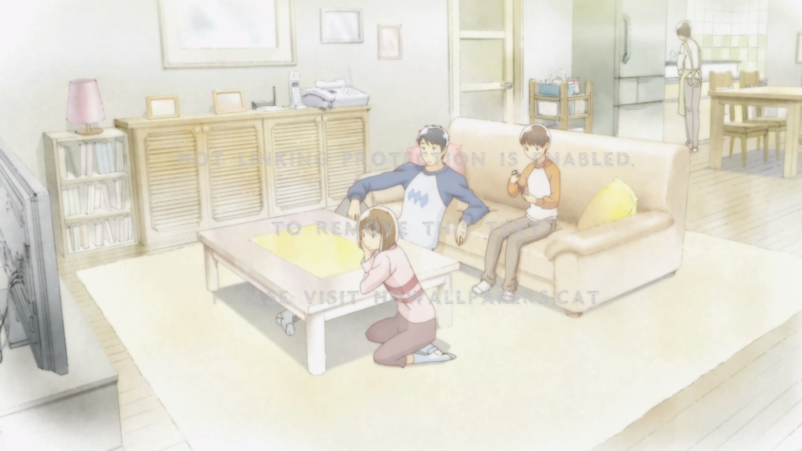 Happy Family Television Kitchen Anime Sweet - Anime Family In Room - 1600x900 Wallpaper Happy Family Television Kitchen Anime Sweet - Anime Family In Room - 1600x900 Wallpaper
