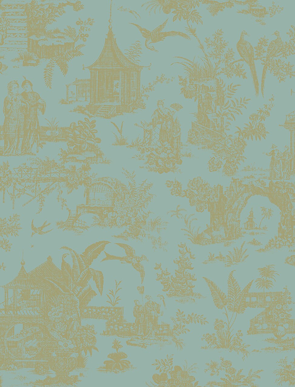 Beacon House Zen Garden Toile Wallpaper 2669 - HD Wallpaper 