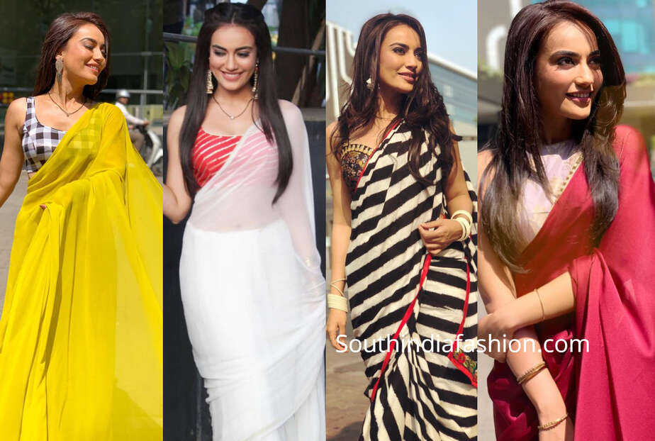 Naagin 3 Surbhi Jyoti Sarees - Surbhi Jyoti In Saree - HD Wallpaper 