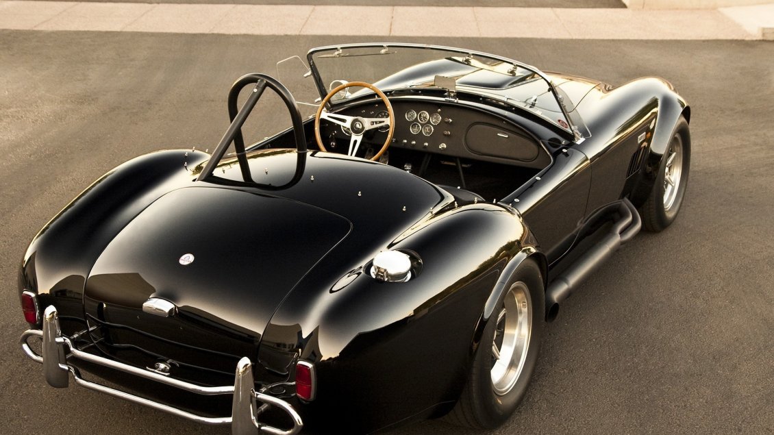 Download Wallpaper Black Shelby Ac 427 Cobra - HD Wallpaper 