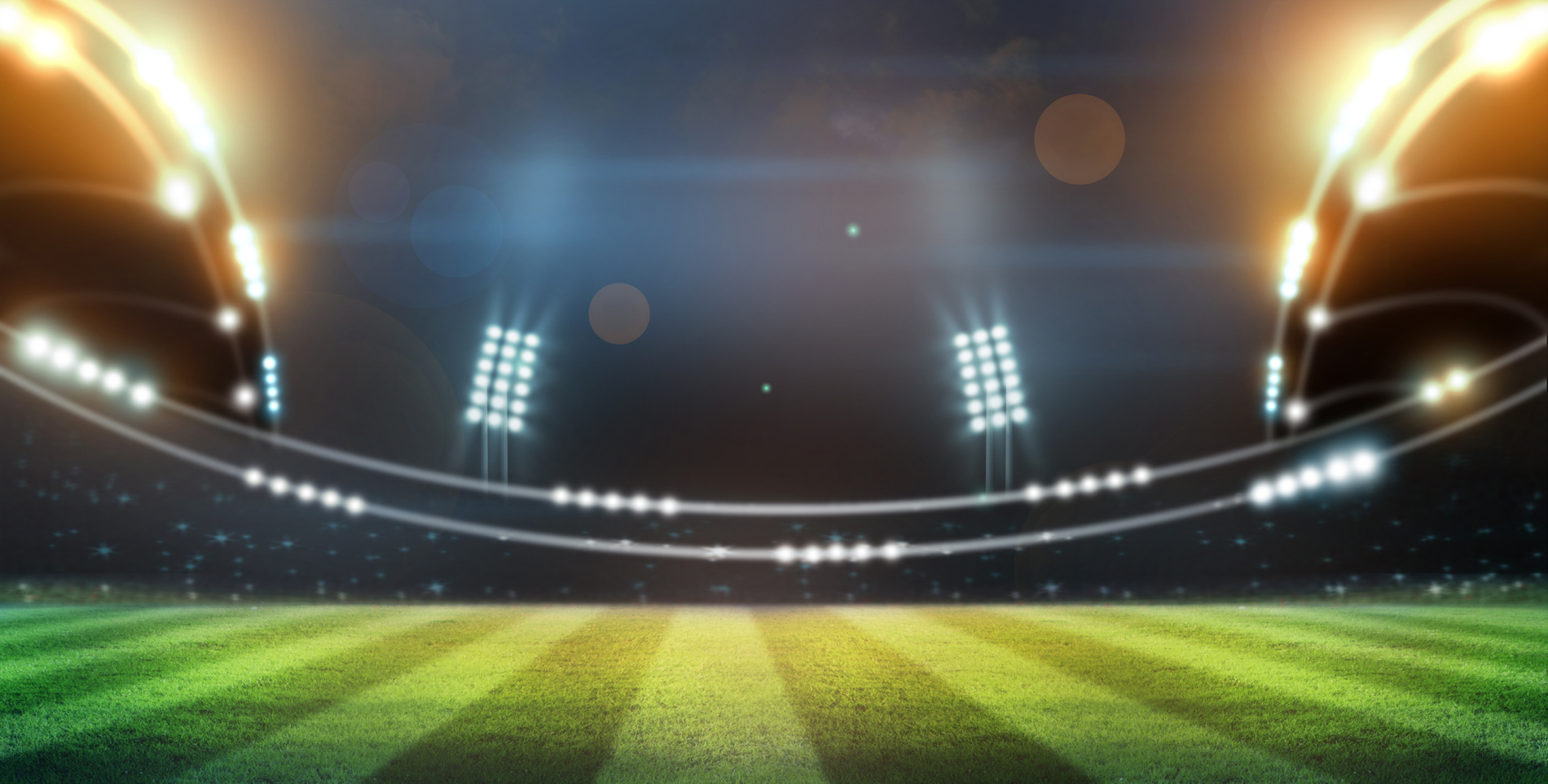 Bright Lights Decorated Football - Stadium Football - HD Wallpaper 