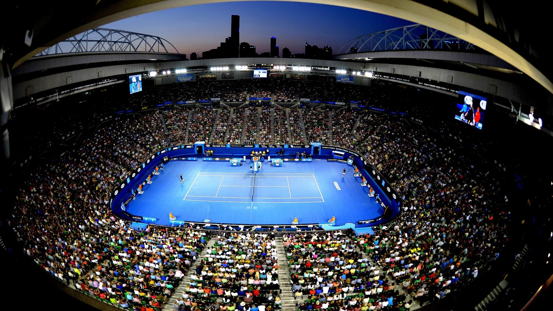 Amazing Tennis Sport Game Stadium Wallpapers - Australian Open Tennis 2019 - HD Wallpaper 