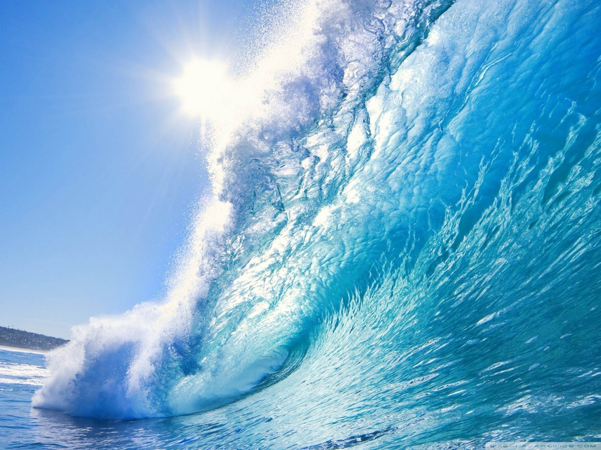 The Great Wave Wallpaper Big High Definition Desktop - Sea Waves Backgrounds - HD Wallpaper 