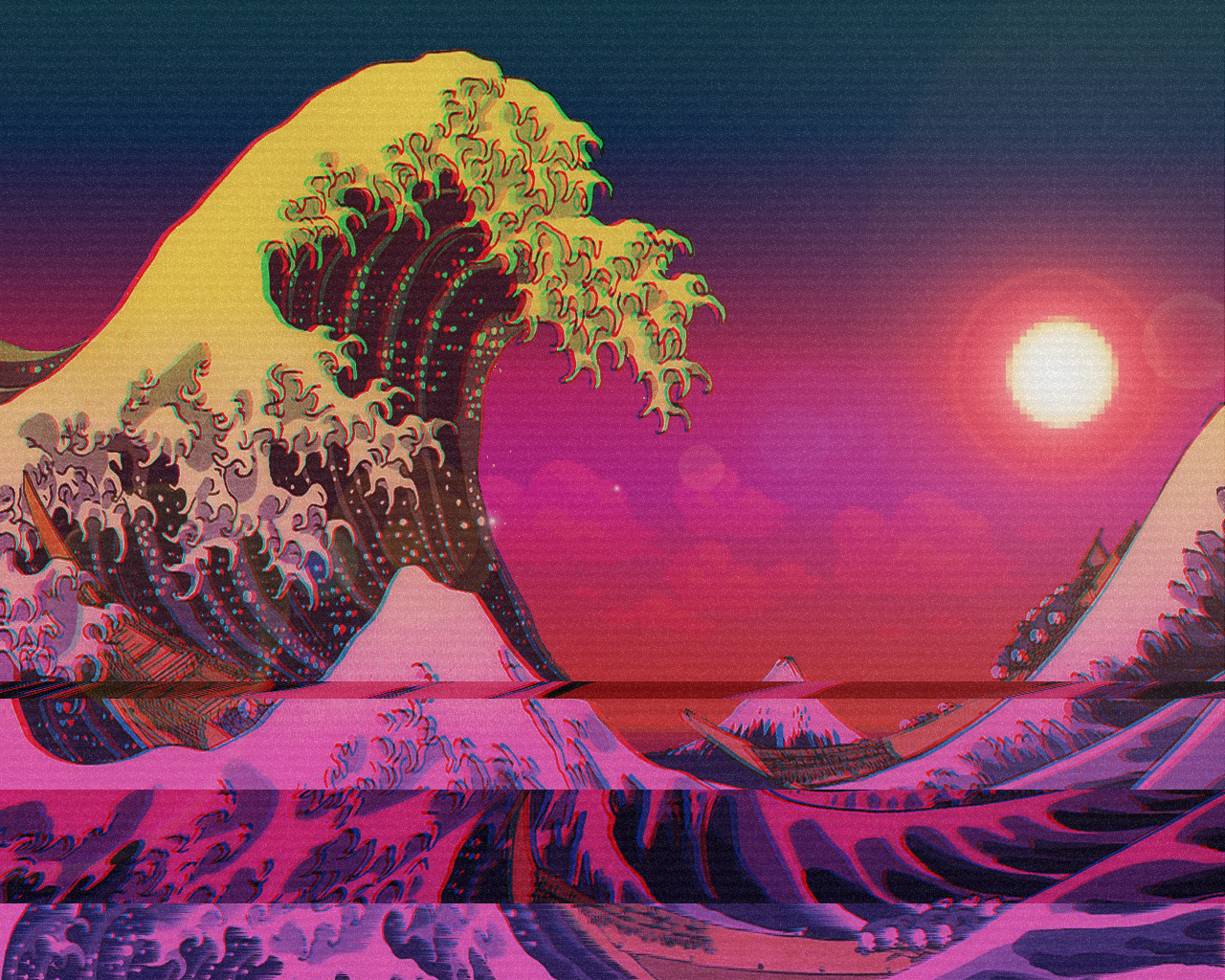 Great Wave Off Kanagawa - HD Wallpaper 