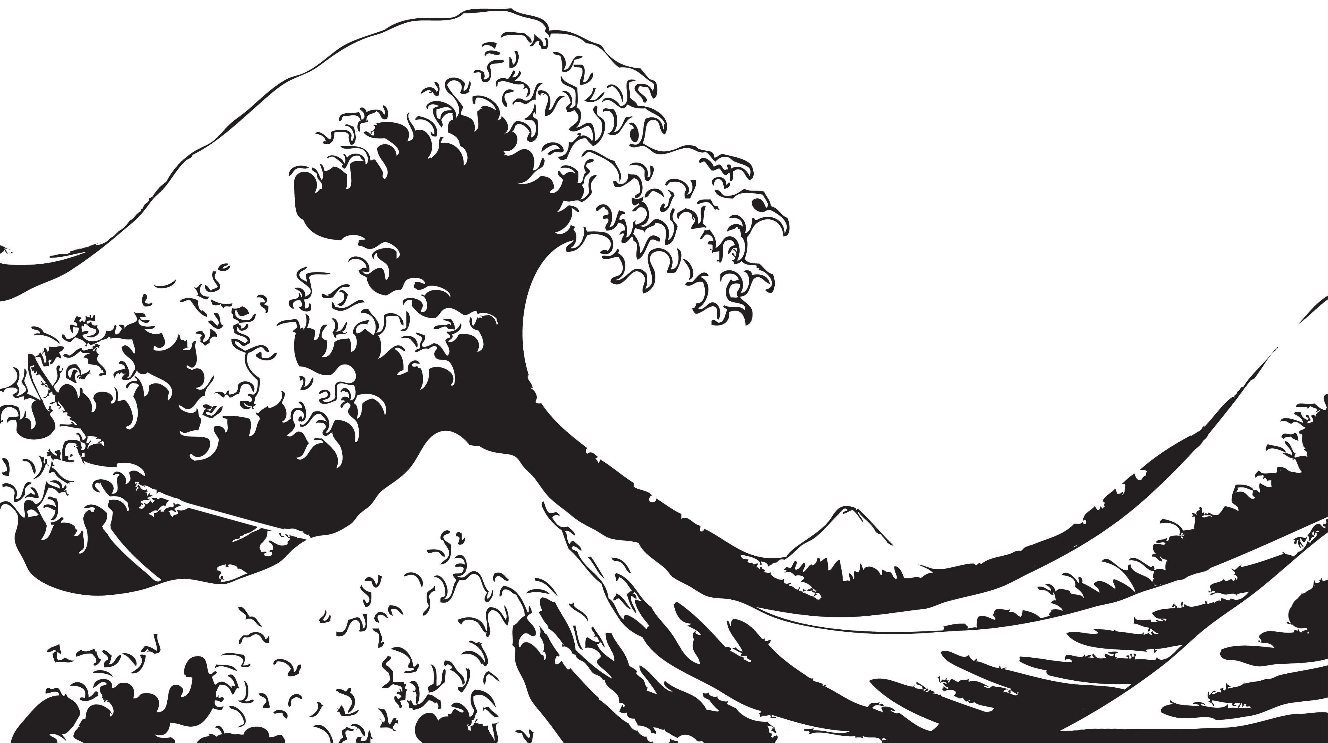R] The Great Wave Off Kanagawa - Great Wave Off Kanagawa Vector - HD Wallpaper 