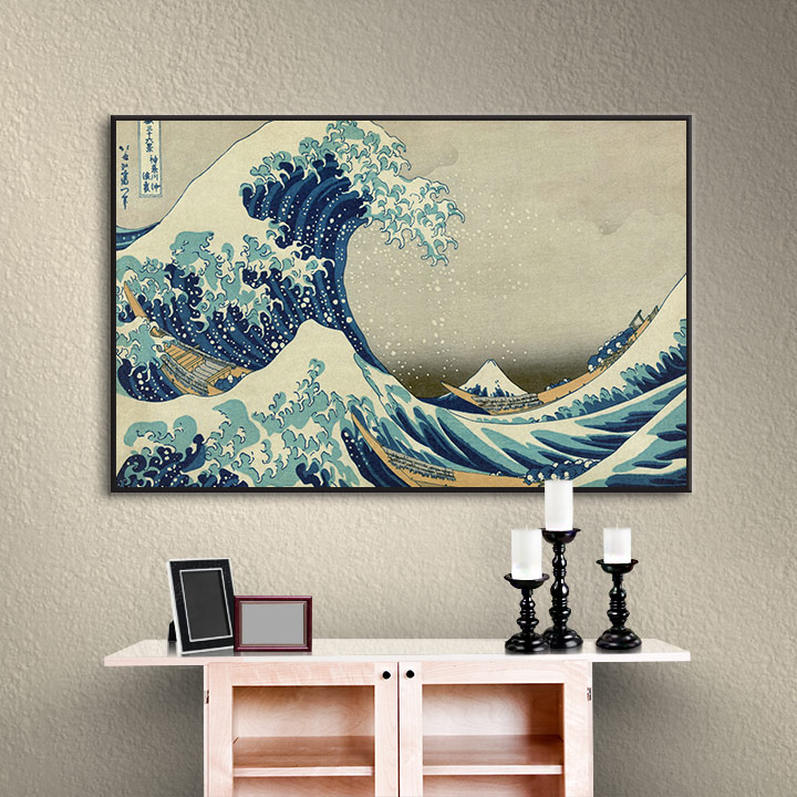 039 The Great Wave Off Kanagawa 039 Gallery Wrapped - Japanese Traditional Graphic Design - HD Wallpaper 