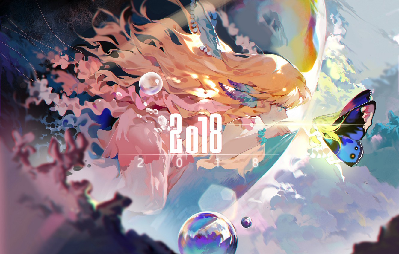 Photo Wallpaper Girls, Butterfly, Elf, Fairy, Tears - Visual Arts - HD Wallpaper 