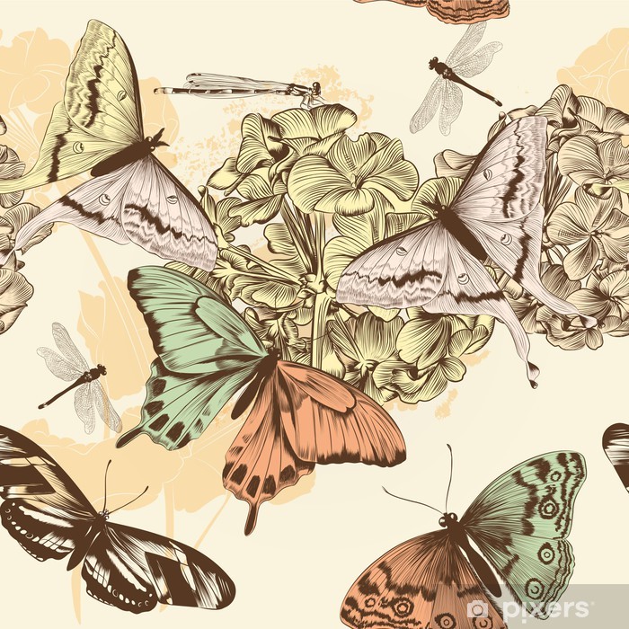 Papel De Mariposa Vintage - HD Wallpaper 