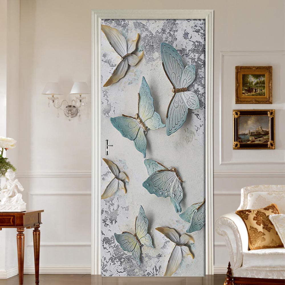 3d Flower Door Stickers - HD Wallpaper 