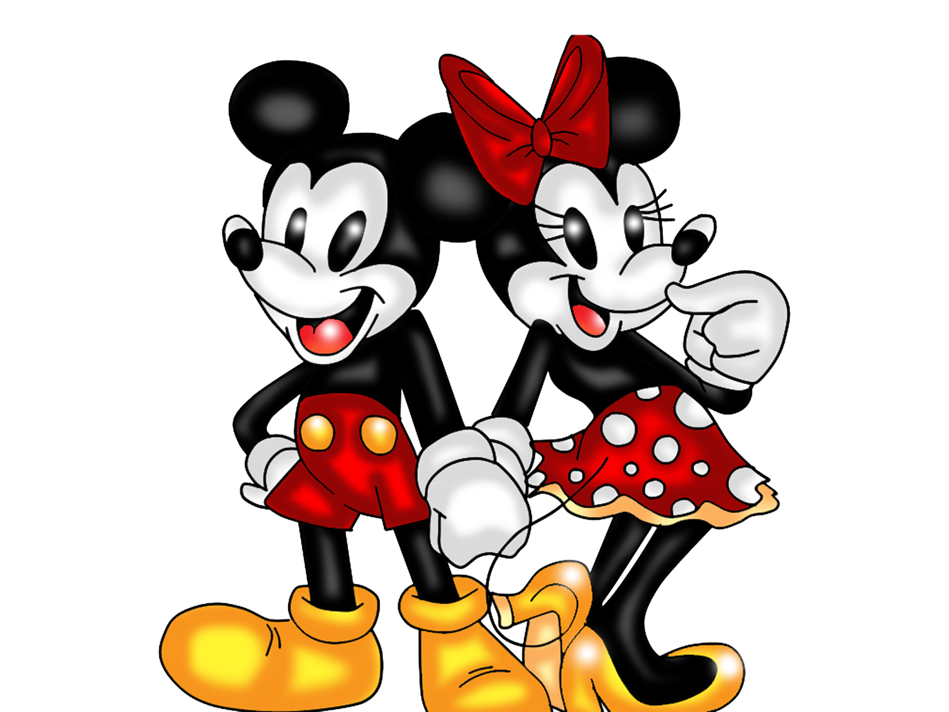 Mickey And Minnie Mouse Original - HD Wallpaper 