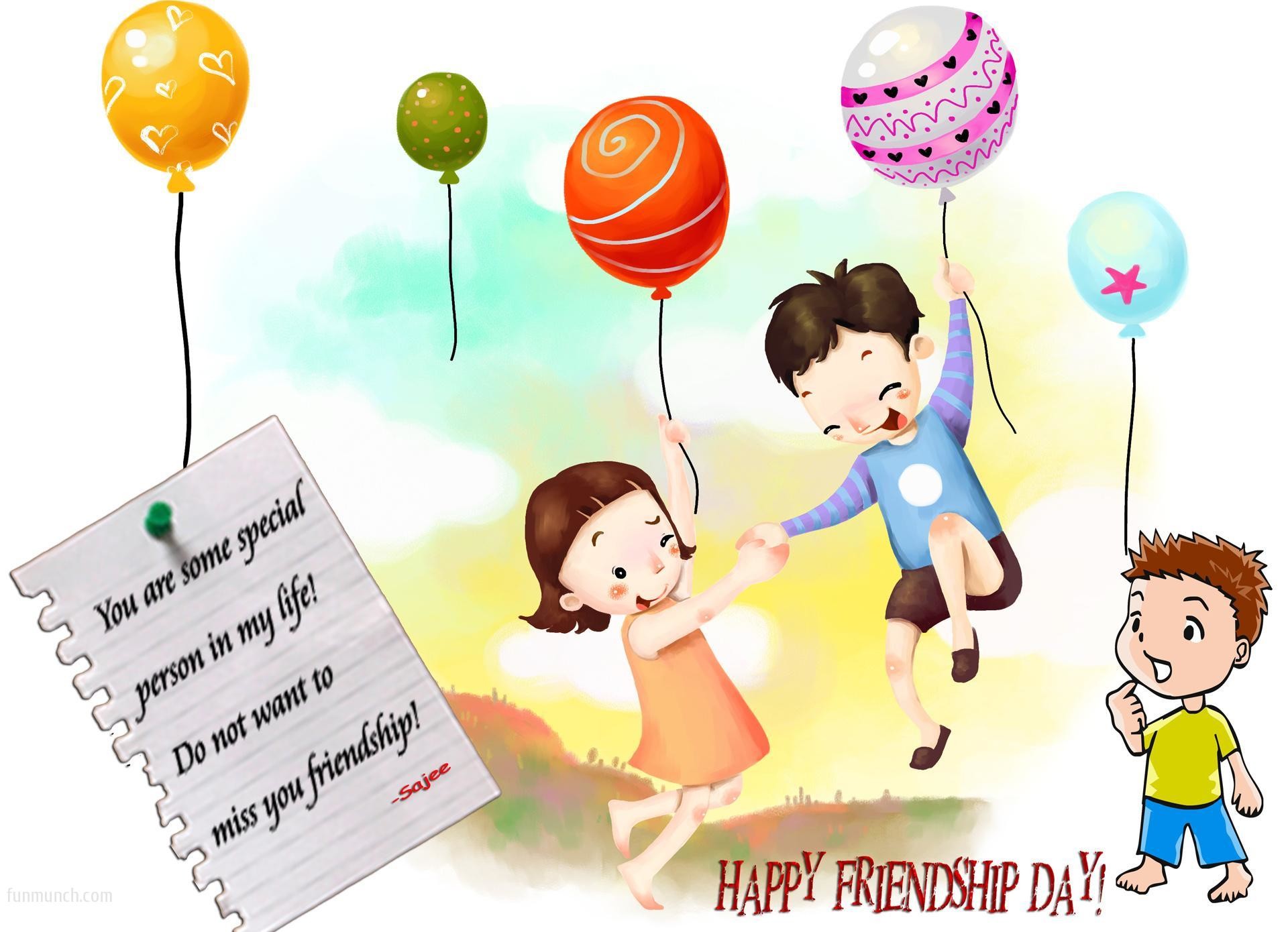 Cartoon Images Of Friendship Day Gallery 
 Data Src - Beautiful Happy Friendship Day - HD Wallpaper 