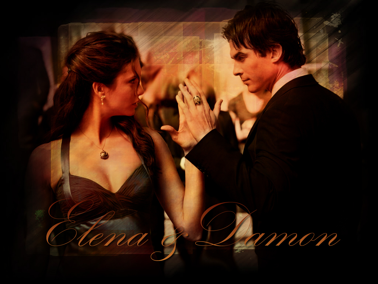 Vampire Diaries Love Forever - Damon And Elena Ball - HD Wallpaper 