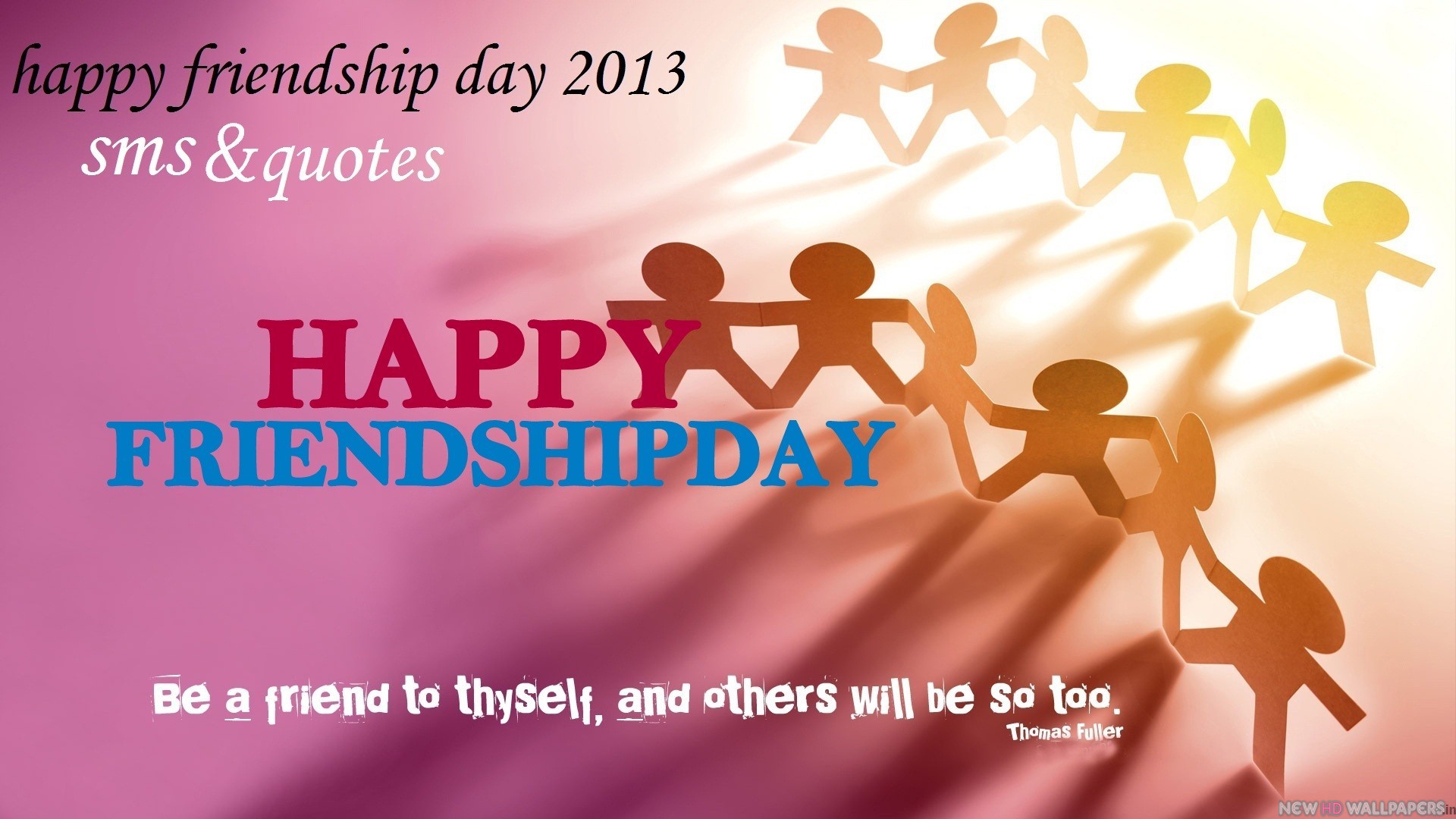 Cute Happy Friendship Day Quotes - HD Wallpaper 