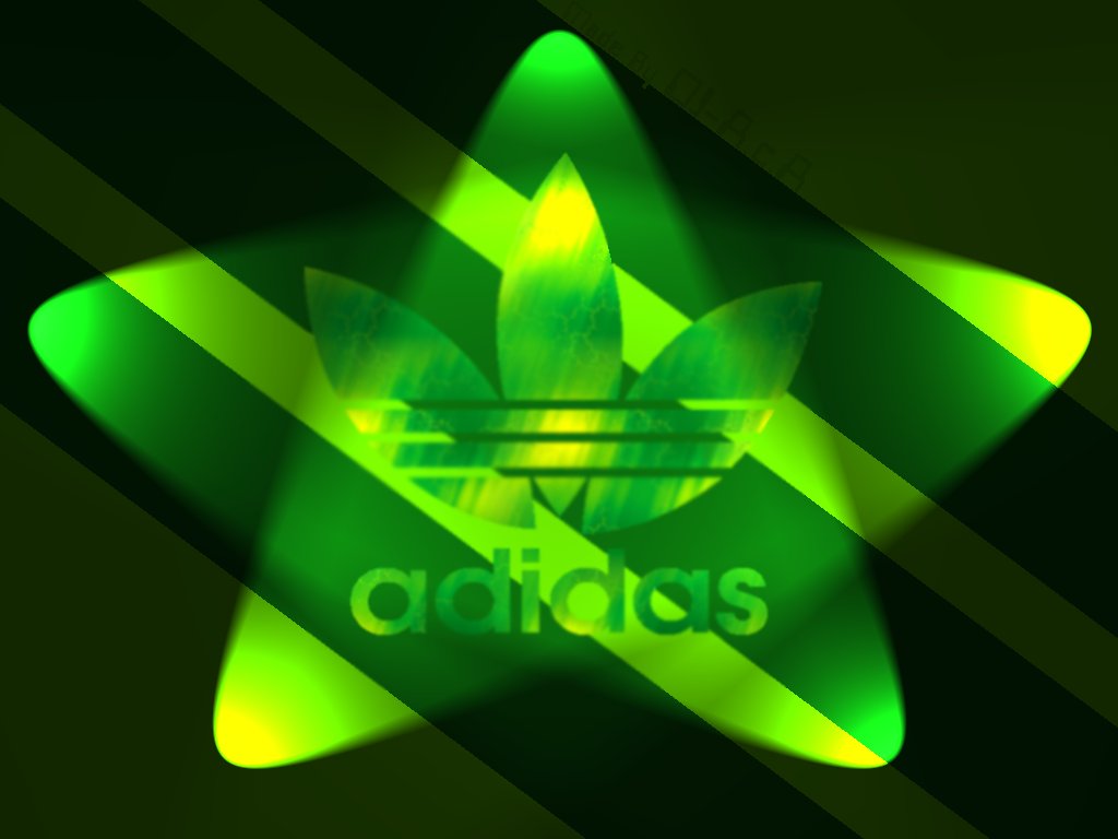 Green Adidas Logo - Graphic Design - HD Wallpaper 