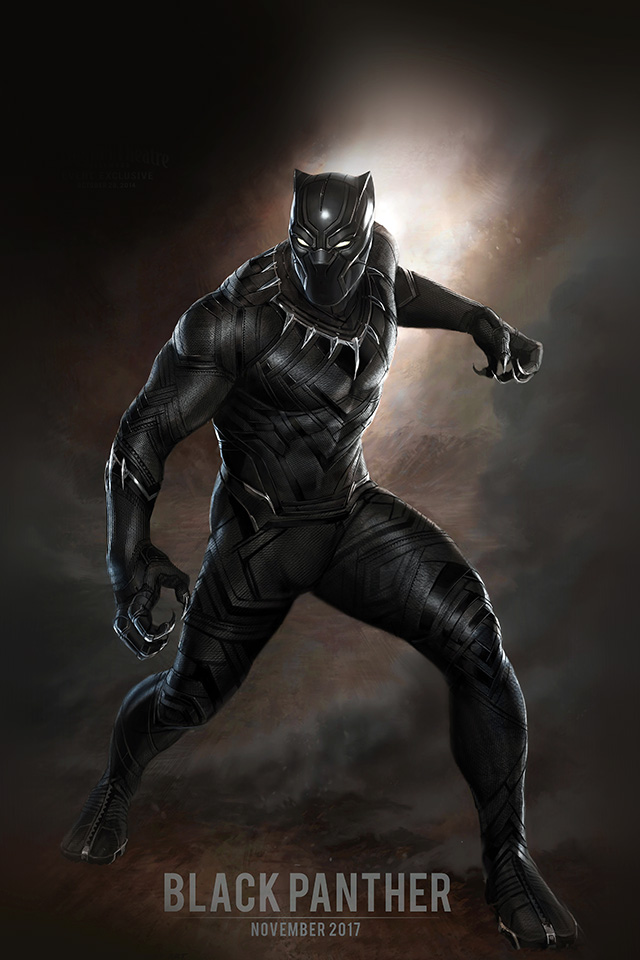 Black Panther Poster Marvel - HD Wallpaper 