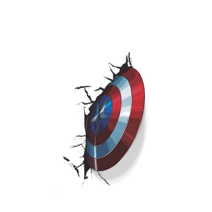 Captain America Shield Wall Sticker - HD Wallpaper 