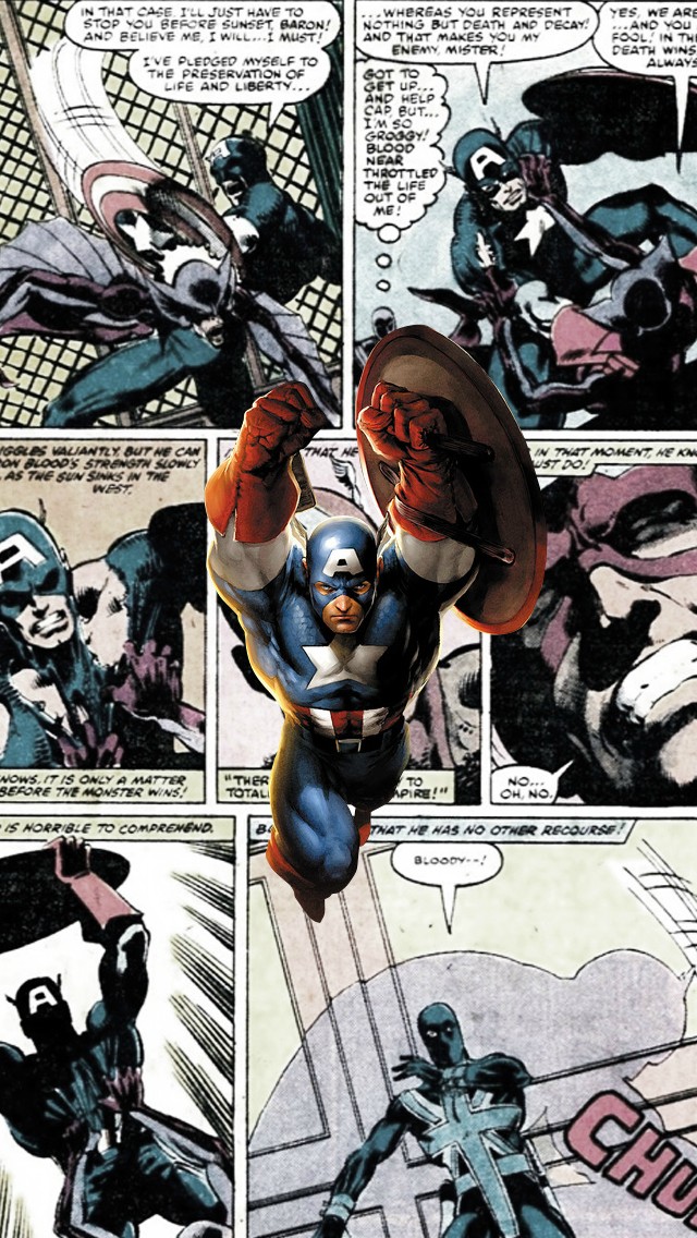 Captain America Comics - Marvel Comic Wallpaper Iphone - HD Wallpaper 
