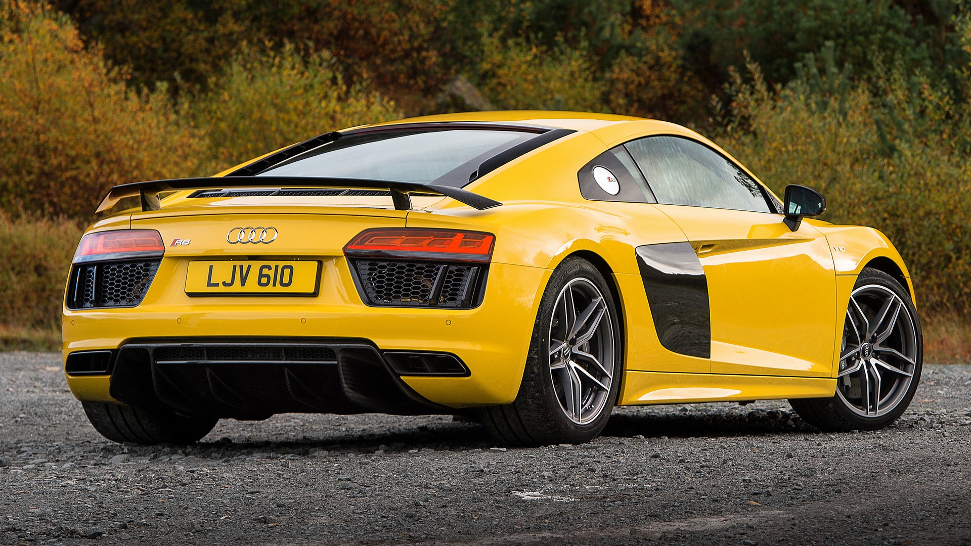 Carro Audi R8 Yellow - HD Wallpaper 