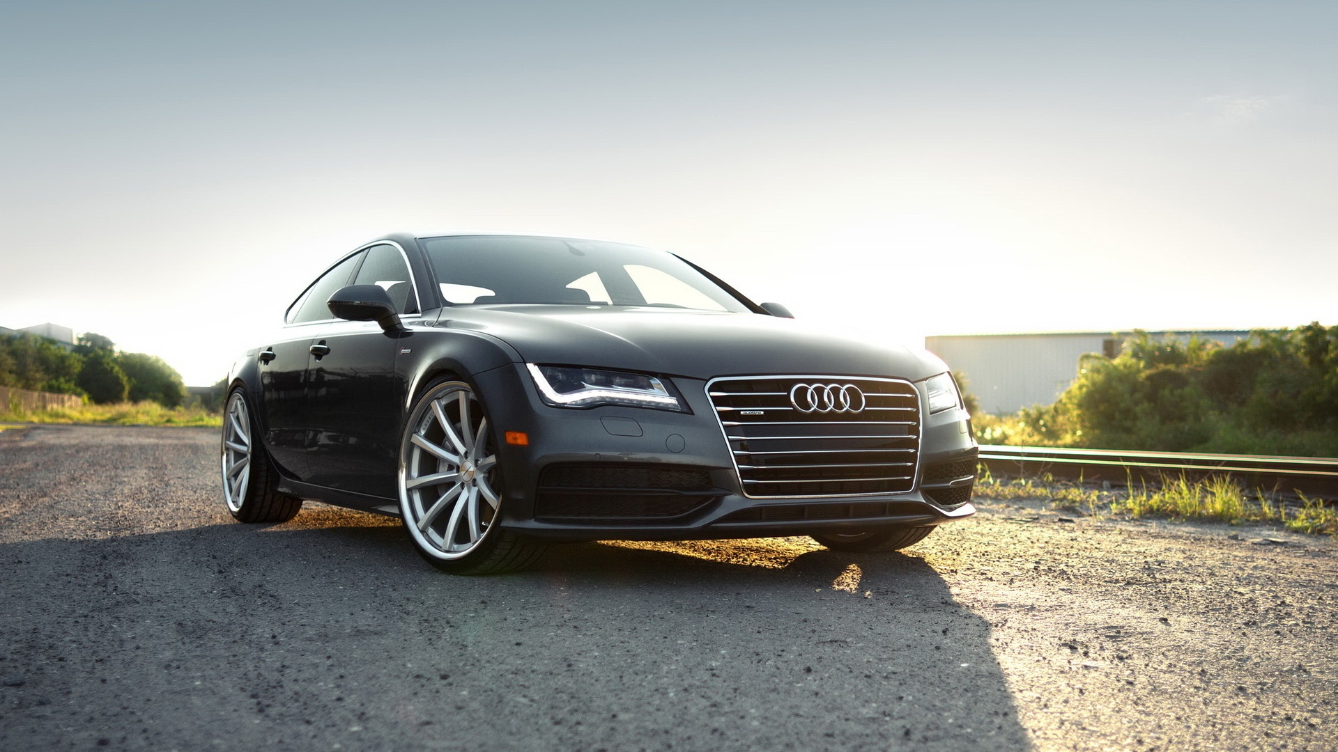 Audi A7 Sportback Showing - Audi Wallpapers Hd Black - HD Wallpaper 