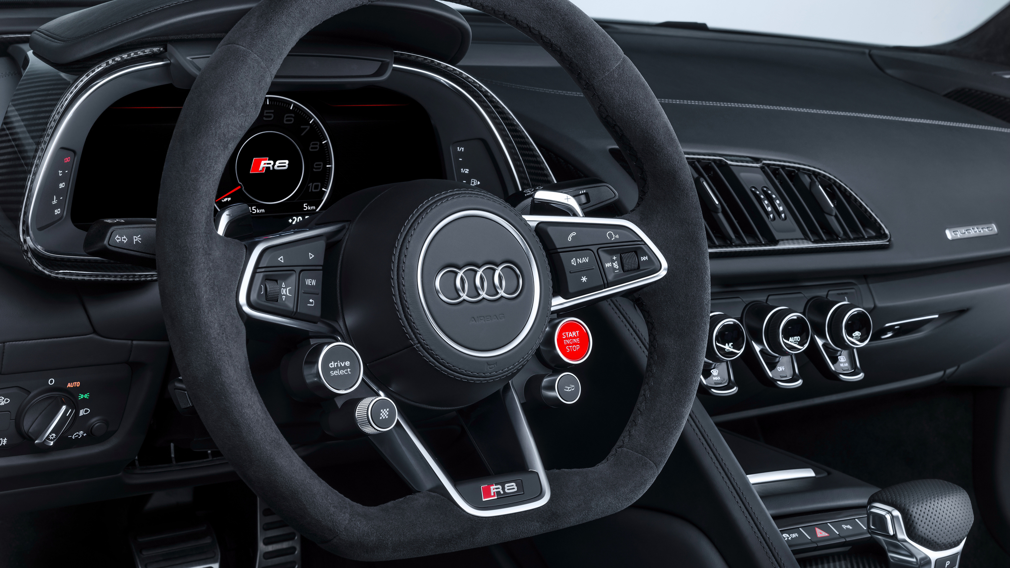 Audi R8 Performance Interior - HD Wallpaper 