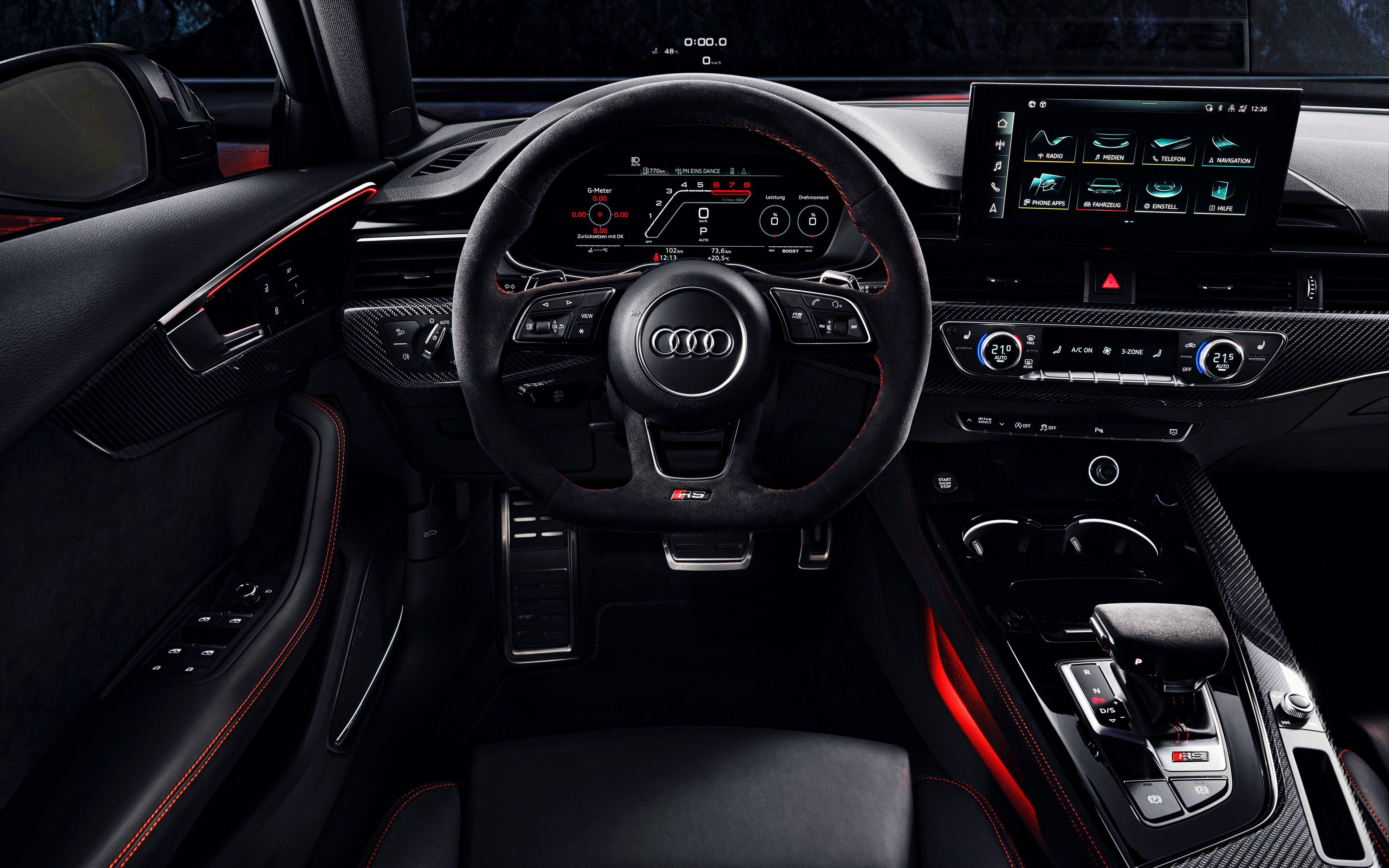 4k, Audi Rs4 Avant, Interior, B9, 2019 Cars, Dashboard, - Audi Rs4 2020 - HD Wallpaper 