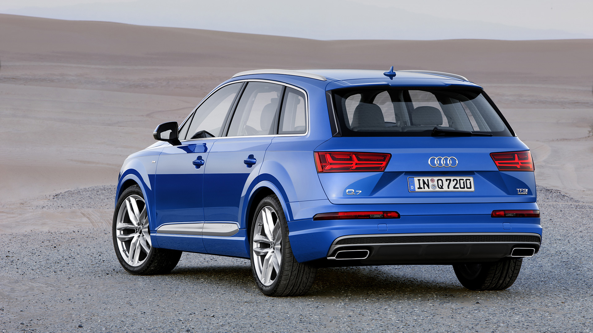 Audi Q7 2020 Blue - HD Wallpaper 