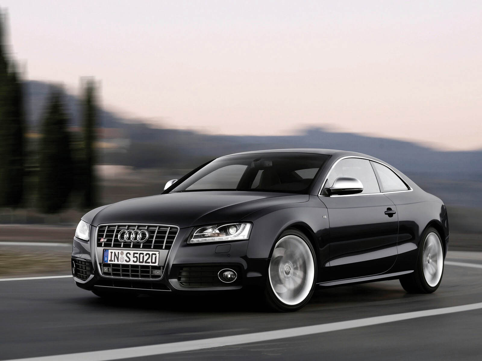 Black Audi Car - Audi S5 Coupe 2007 - HD Wallpaper 