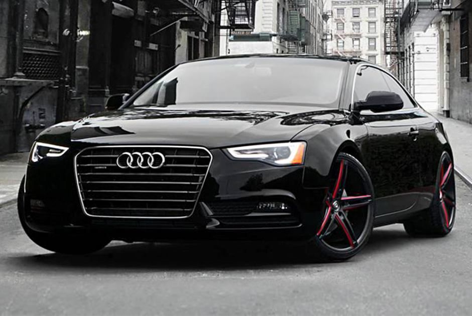 Audi A5 Black Red - HD Wallpaper 