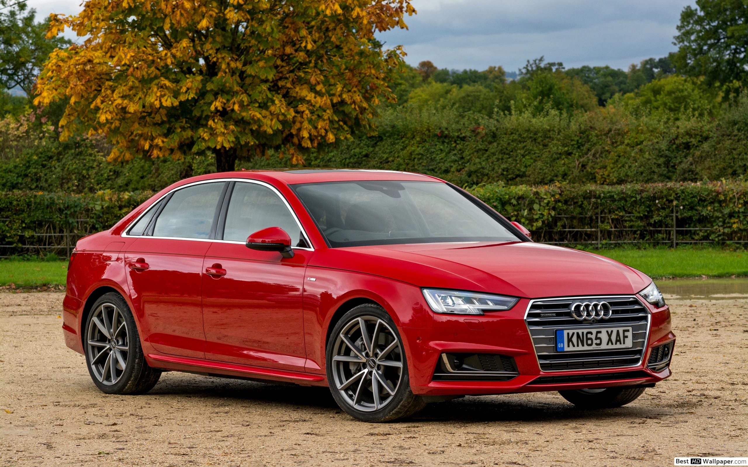 Audi A4 2015 S Line Red - HD Wallpaper 