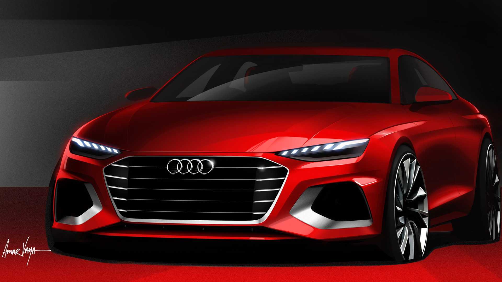 2020 Audi A4 Design Sketch Wallpapers - Audi A4 B10 2022 - HD Wallpaper 