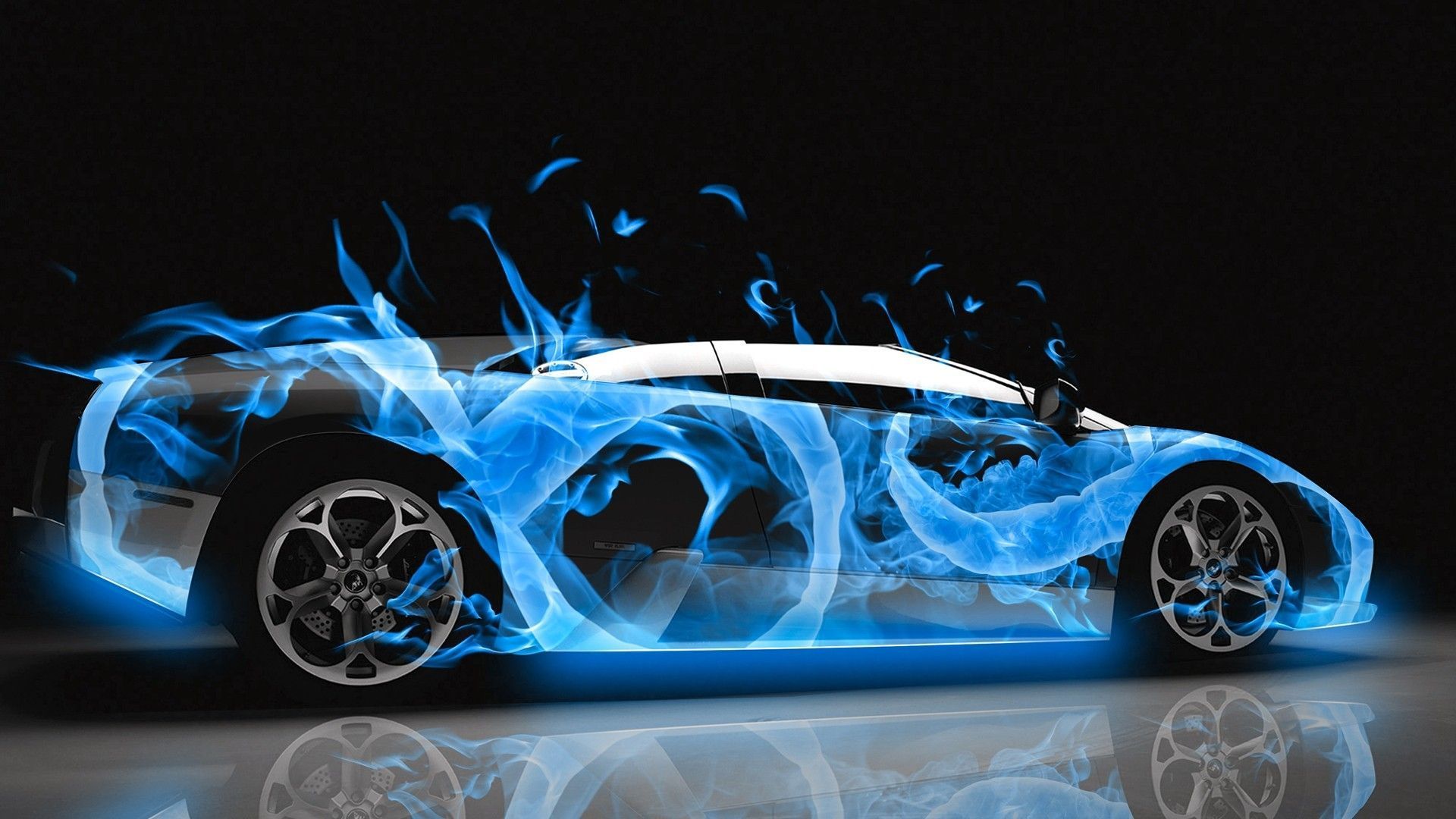 Lamborghini In Blue - HD Wallpaper 