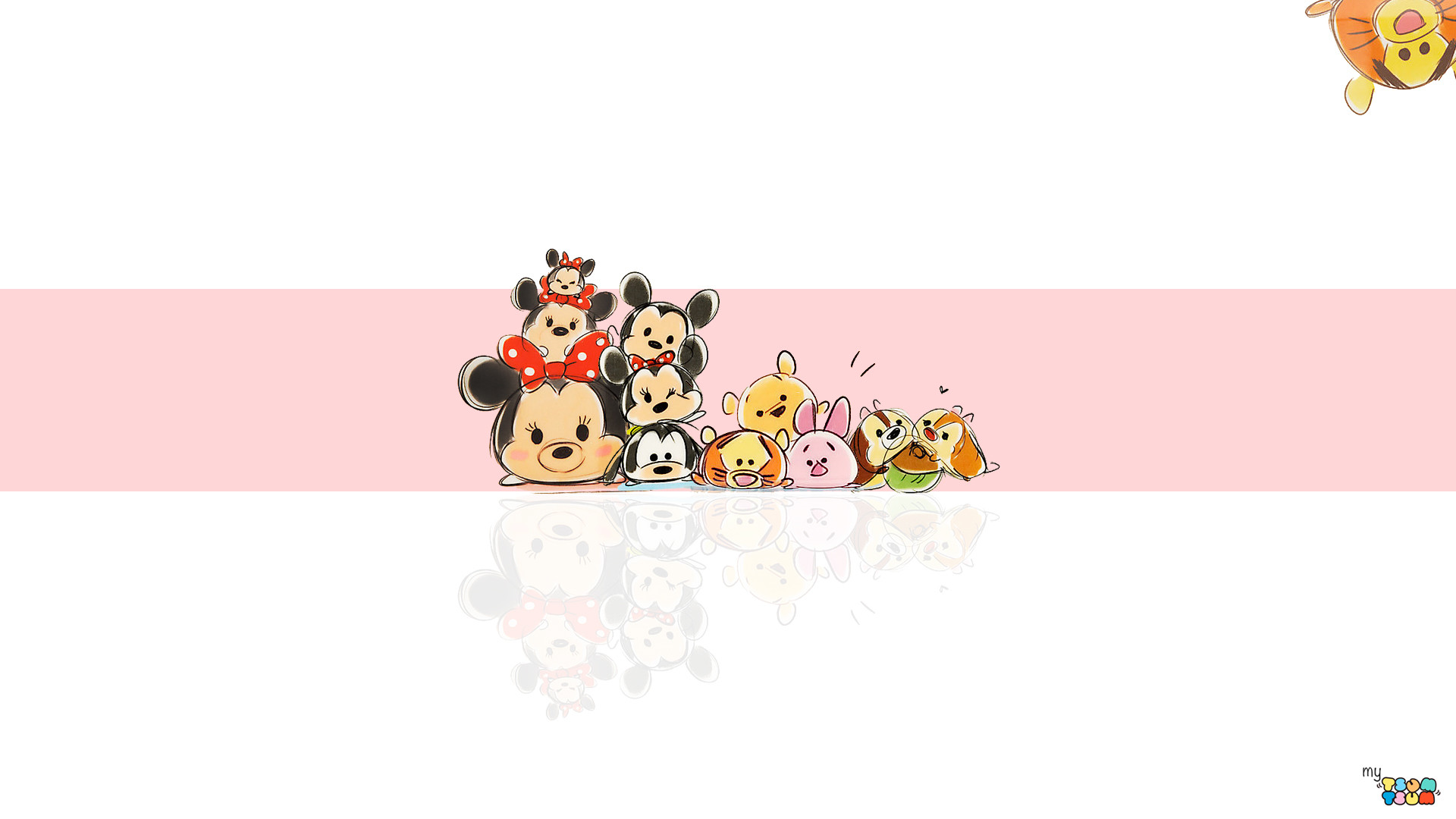 My Tsum Tsum Wallpaper Pink 
 Data Src Tsum Tsum Wallpapers - Tsum Tsum Desktop Background - HD Wallpaper 