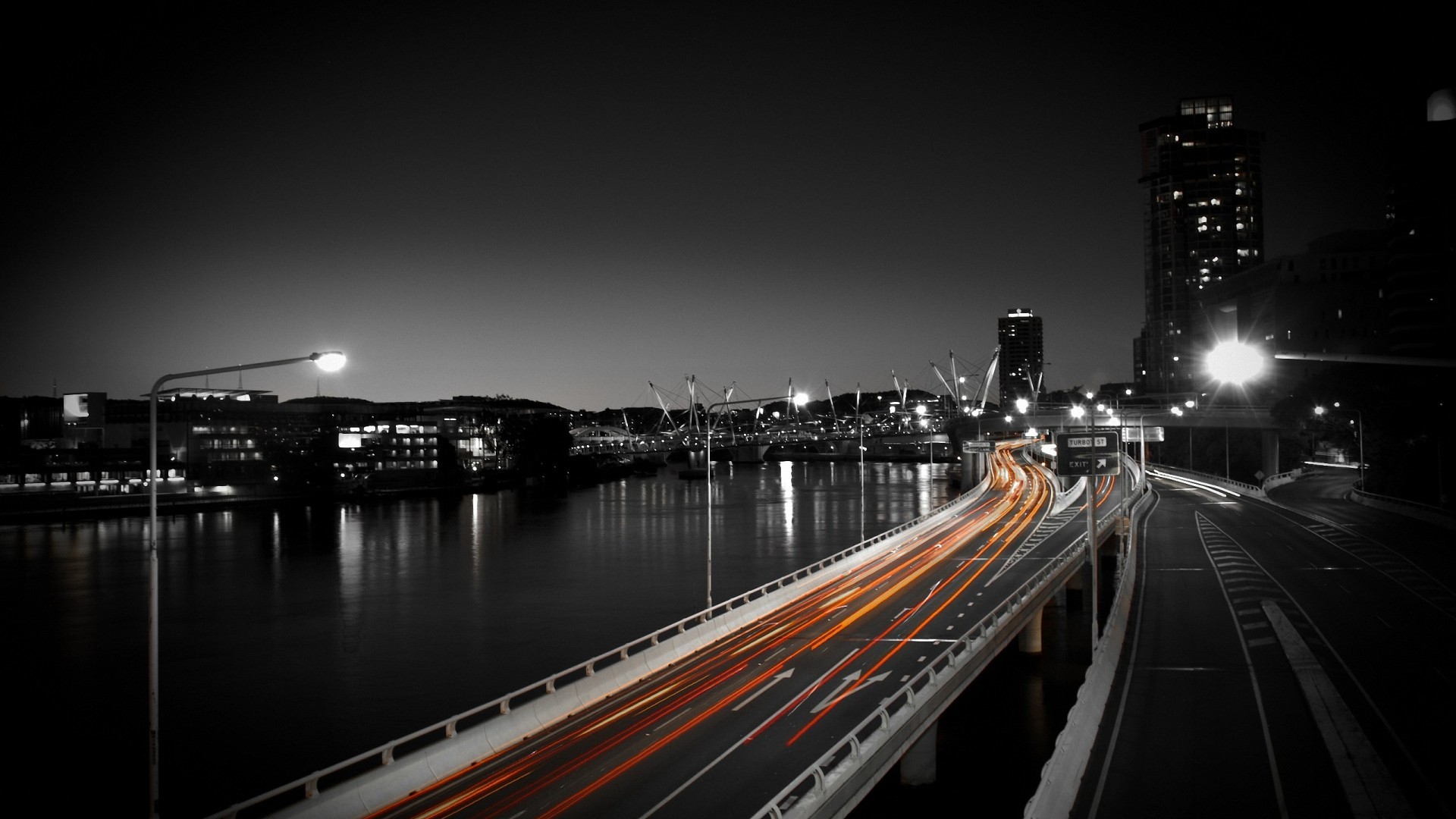 Cool Dark Light City Bridge Hd Wallpapers 
 Data Src - Brisbane Long Exposure - HD Wallpaper 