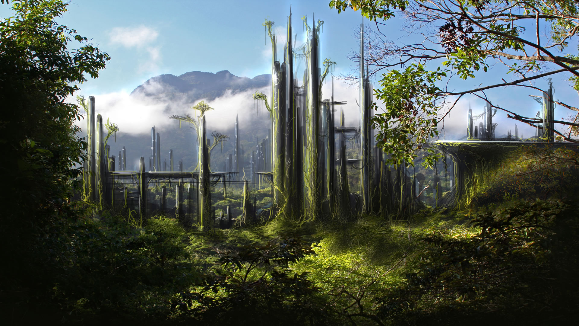 Organic Sci Fi Rainforest - Science Fiction Hd - HD Wallpaper 