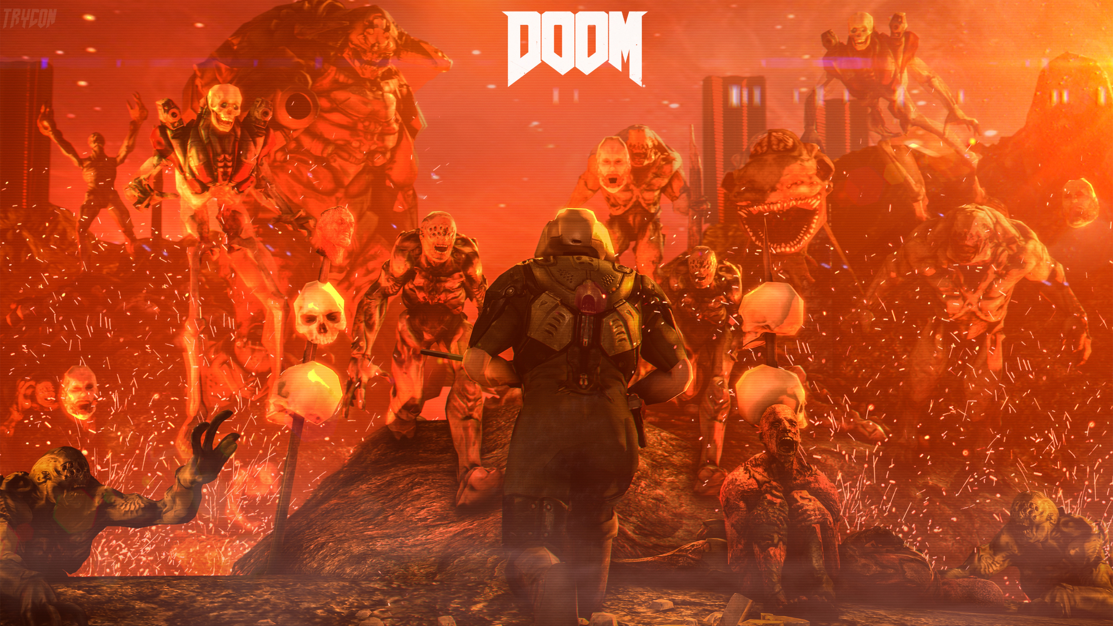 3840x2160, Doom 4 Digital Art 
 Data Id 175501 
 Data - Doom Wallpaper 4k - HD Wallpaper 