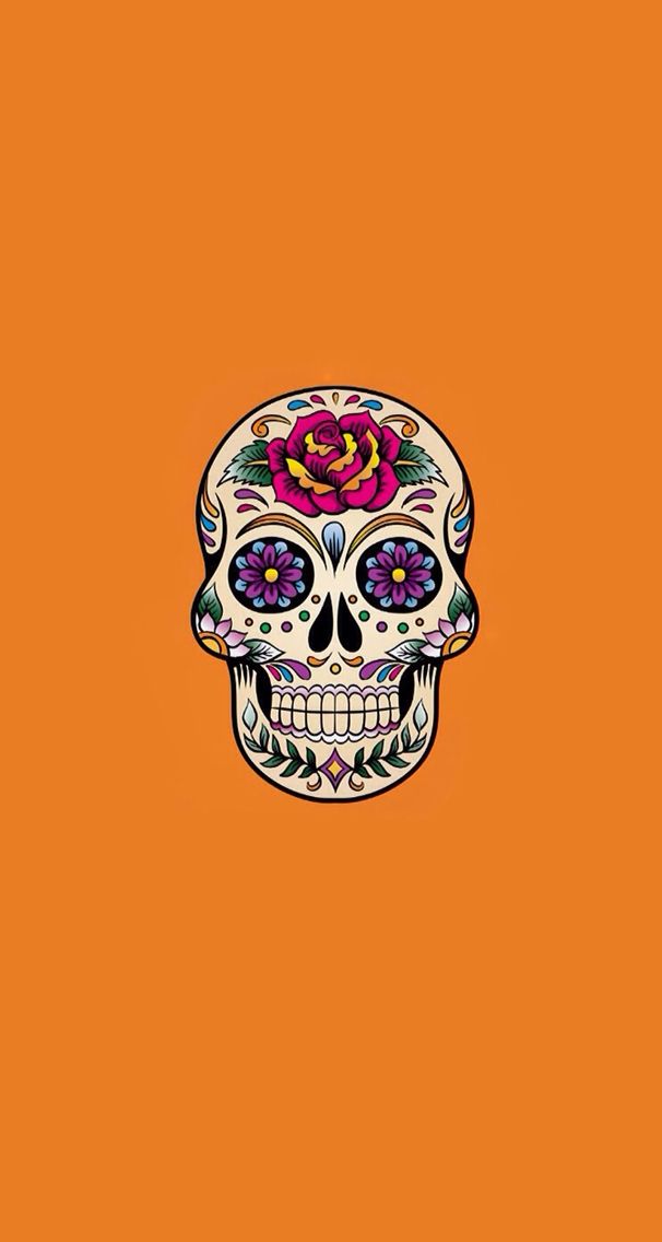 Day Of The Dead Skull Wallpaper - Sugar Skull Wallpaper Iphone 6 - HD Wallpaper 