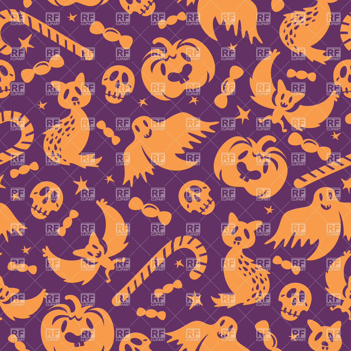 Halloween Seamless Wallpaper With Simple Style Ghost, - Halloween - HD Wallpaper 