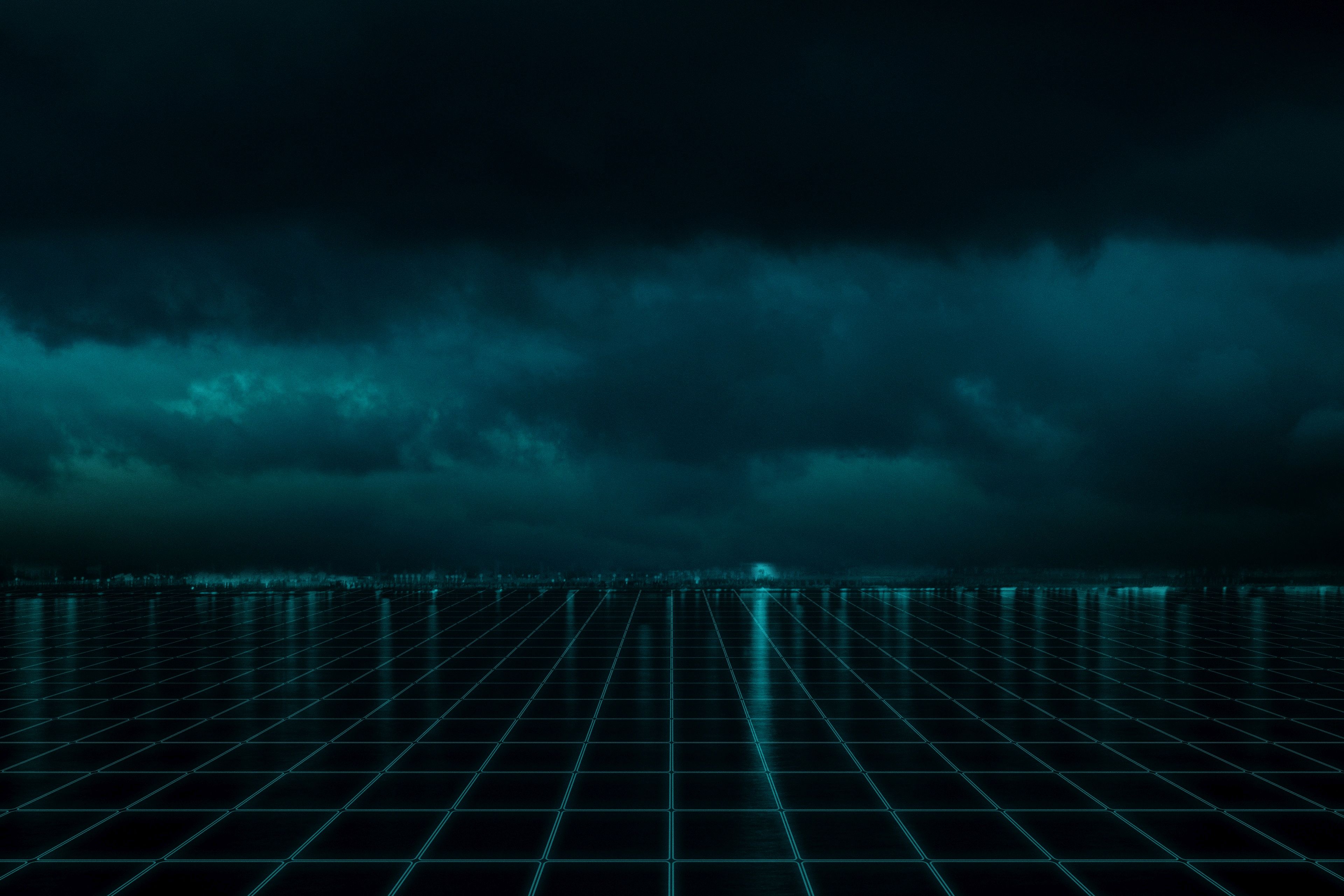 Neon Grid Creative Commons - HD Wallpaper 