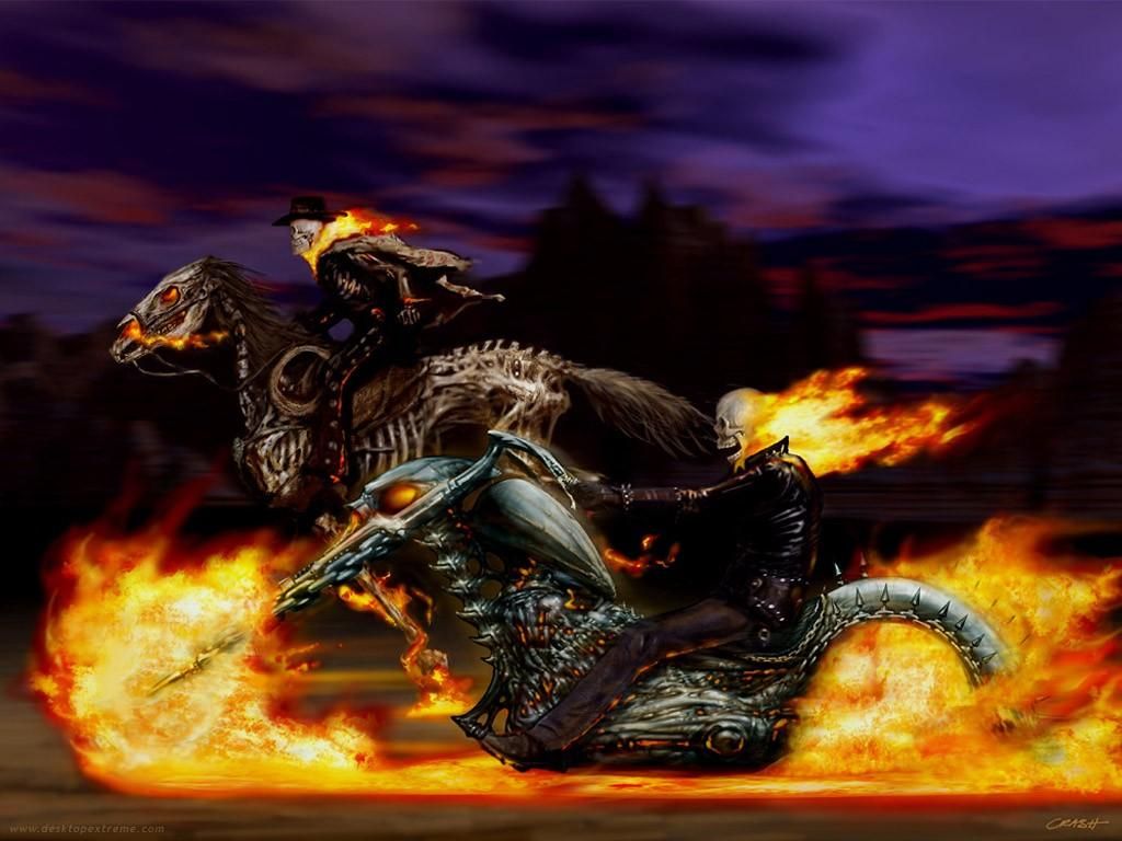Ghost Rider With Horse - HD Wallpaper 
