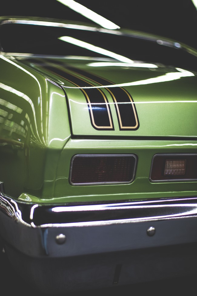 Chevrolet Nova Ss, Green Retro Cars, Rear View - Car - HD Wallpaper 