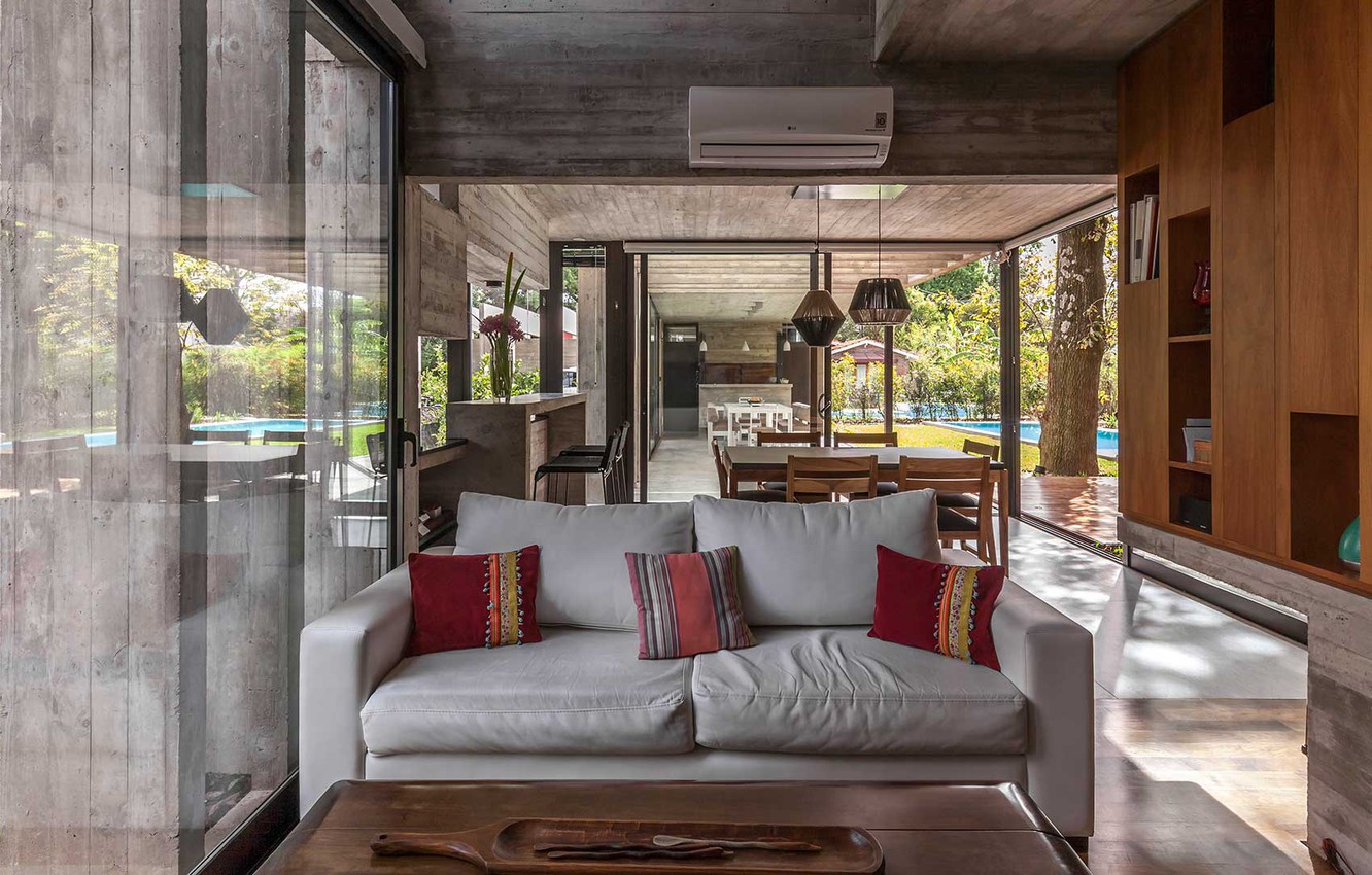 Photo Wallpaper Villa, Interior, Kitchen, Living Room, - House - HD Wallpaper 