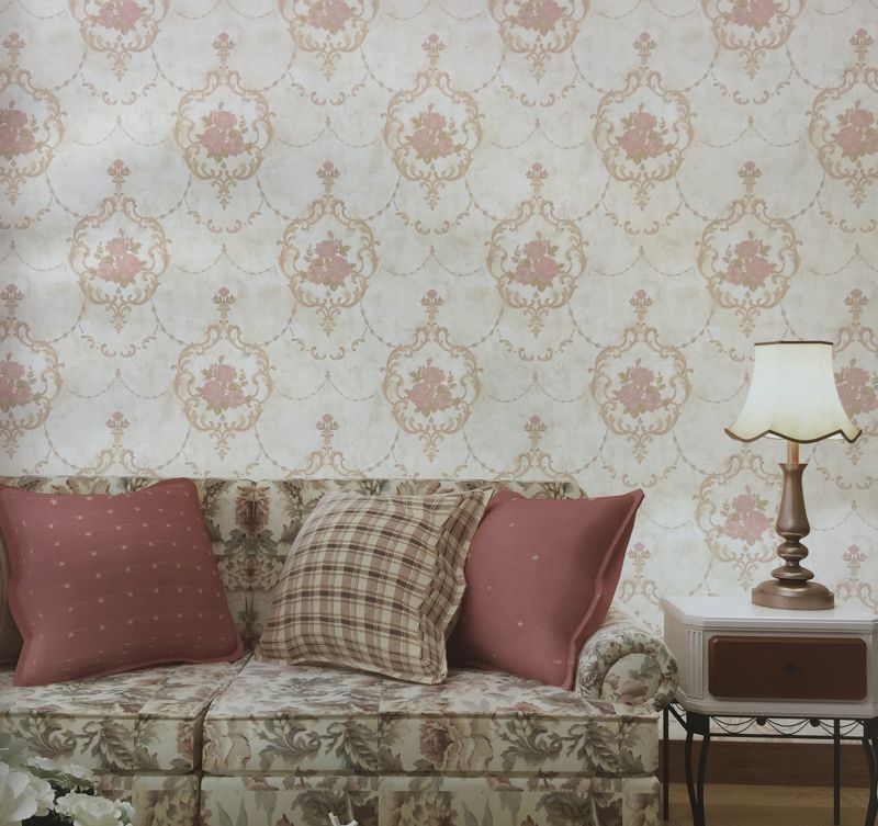 Embroied Wallpaper 3d Effect Wallpaper Damask Design - Wall - HD Wallpaper 