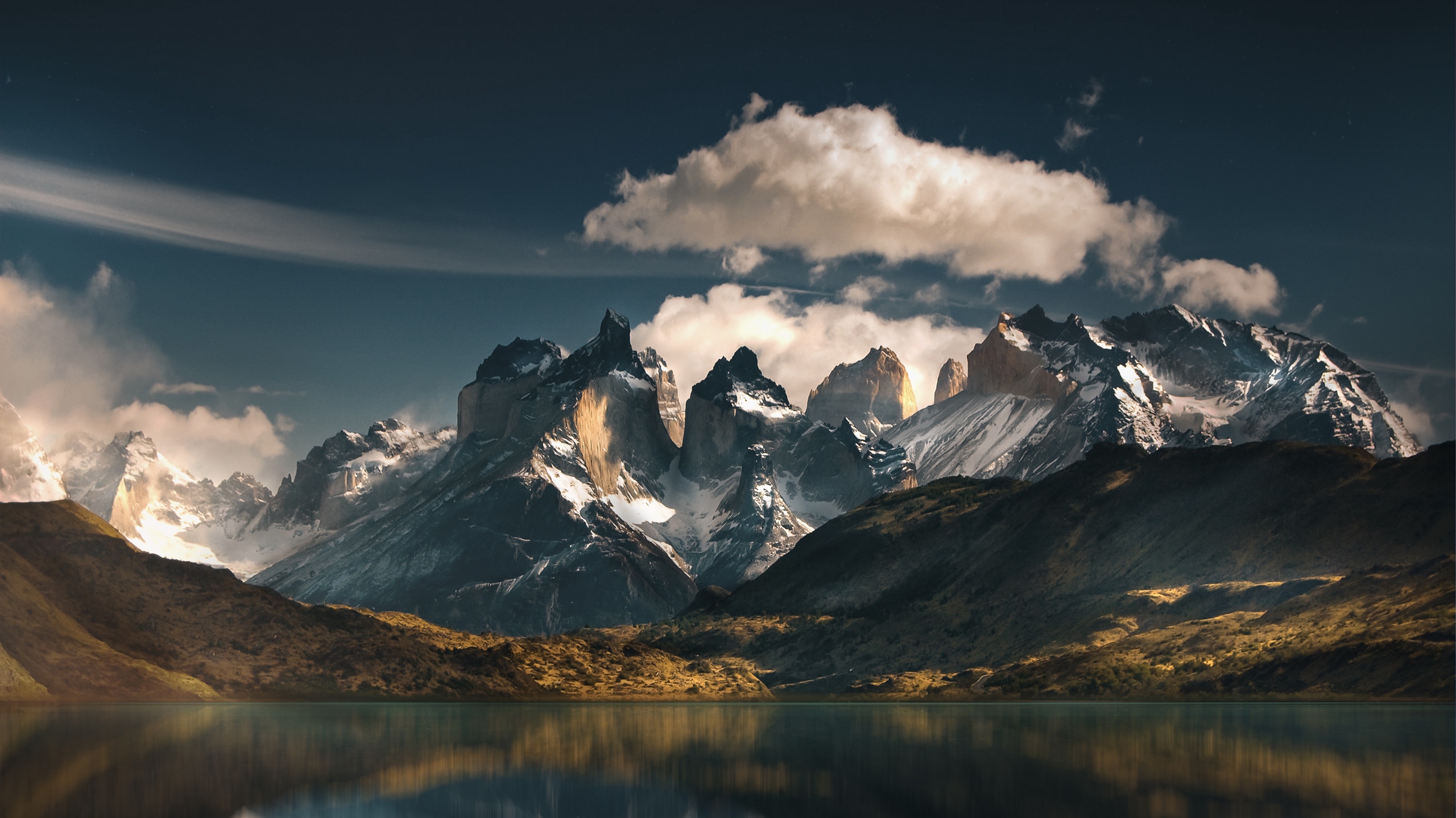 Wallpaper Mountains, Lake, National Park, Reflection, - Torres Del Paine 4k - HD Wallpaper 
