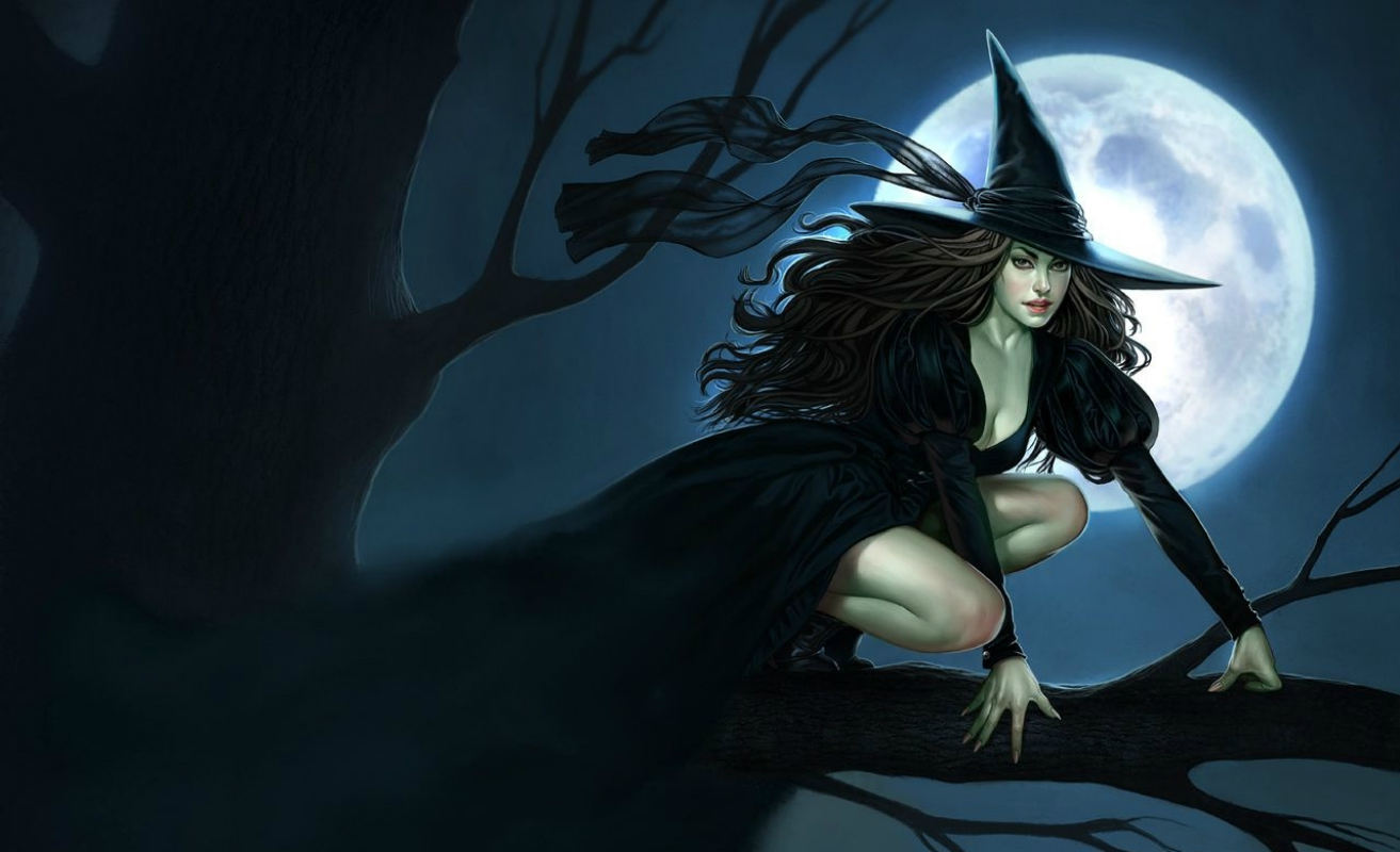 Beautiful Witch Art - HD Wallpaper 
