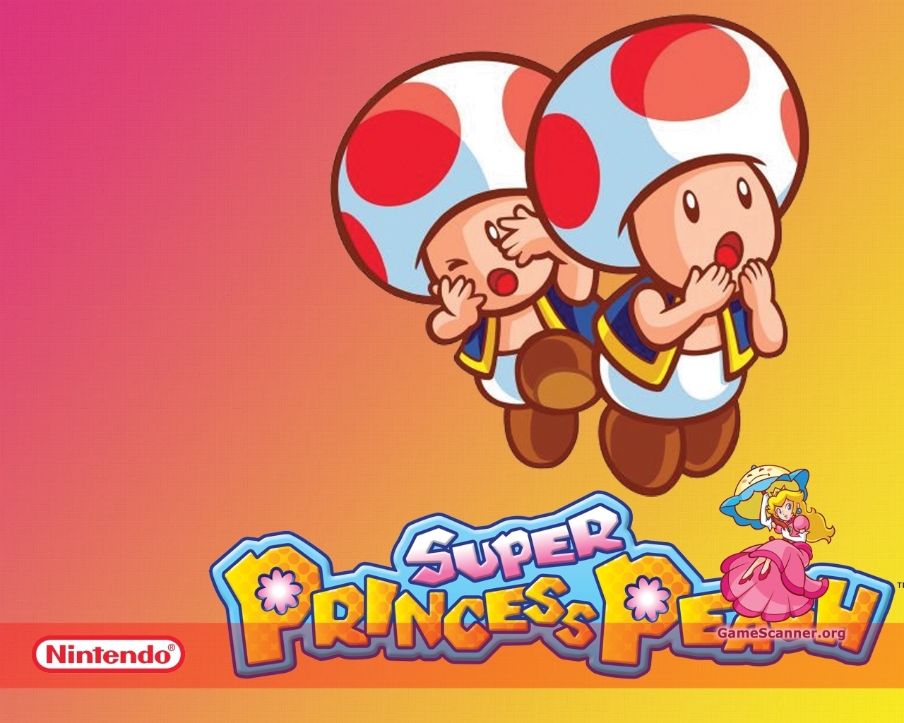 Nintendo Wallpaper - Toad Super Princess Peach - HD Wallpaper 