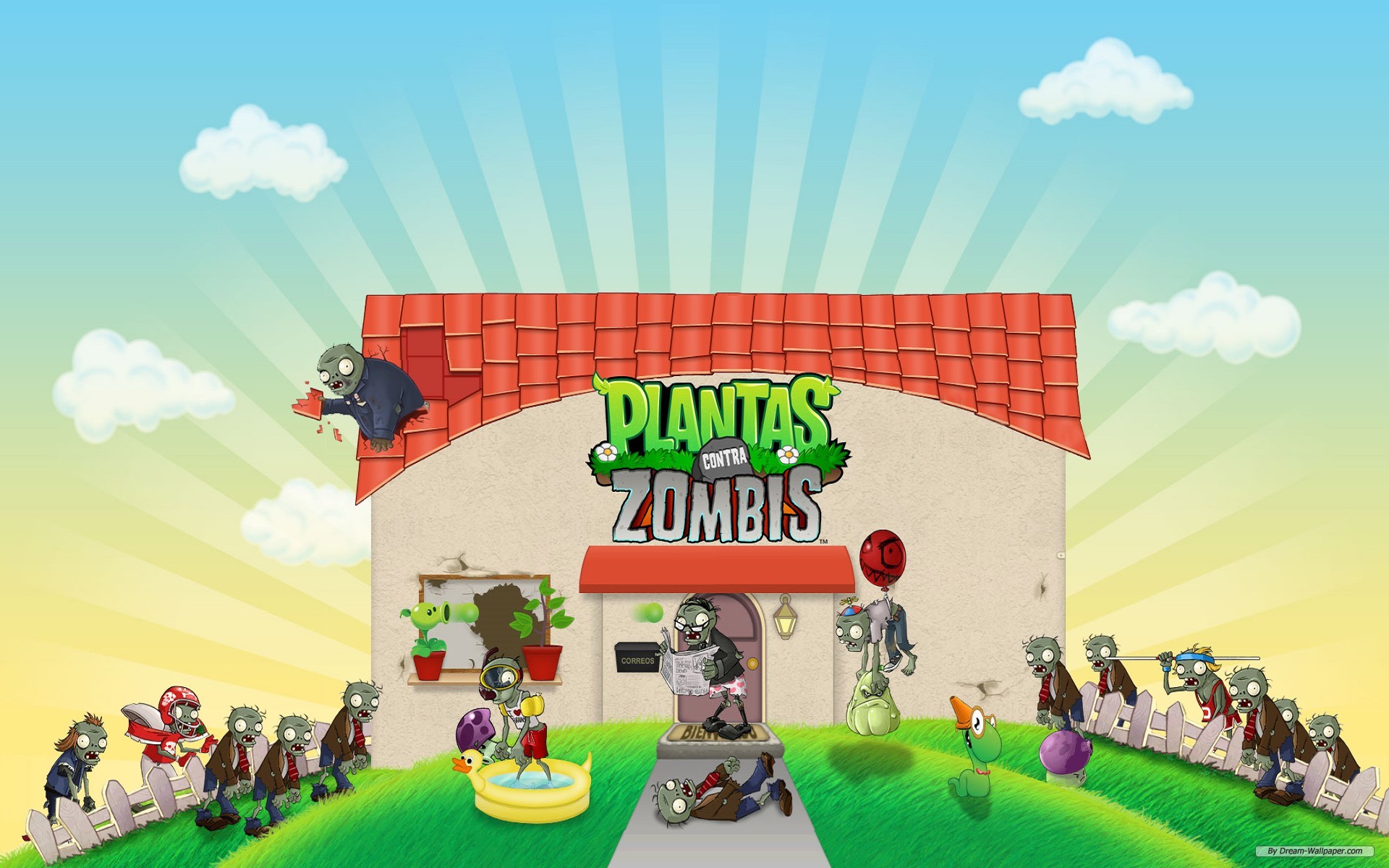 Free Game Wallpaper - Plants Vs Zombies Background - HD Wallpaper 
