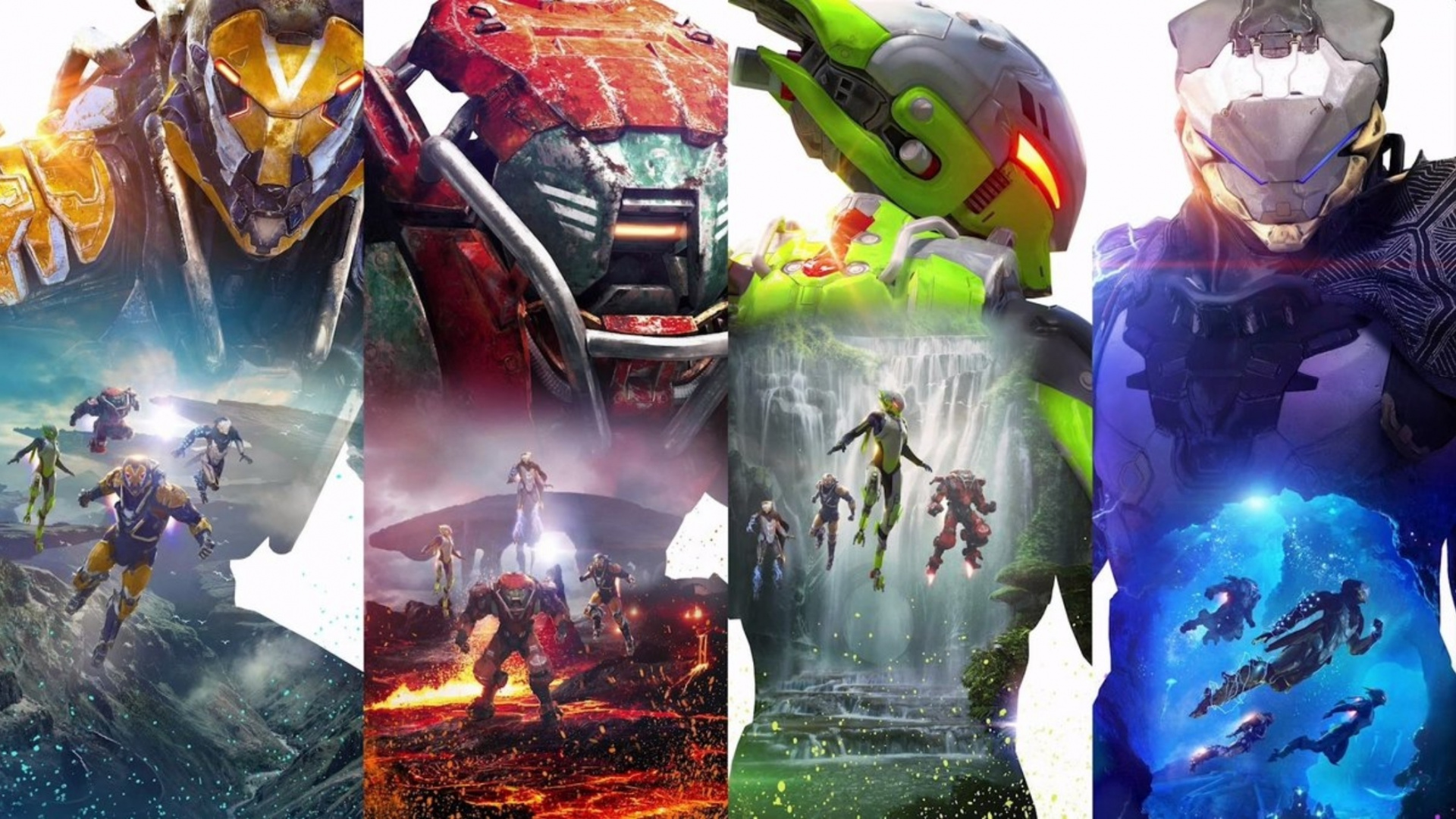 Download Wallpaper Collage, Soldiers, Anthem, Video - Game Anthem - HD Wallpaper 